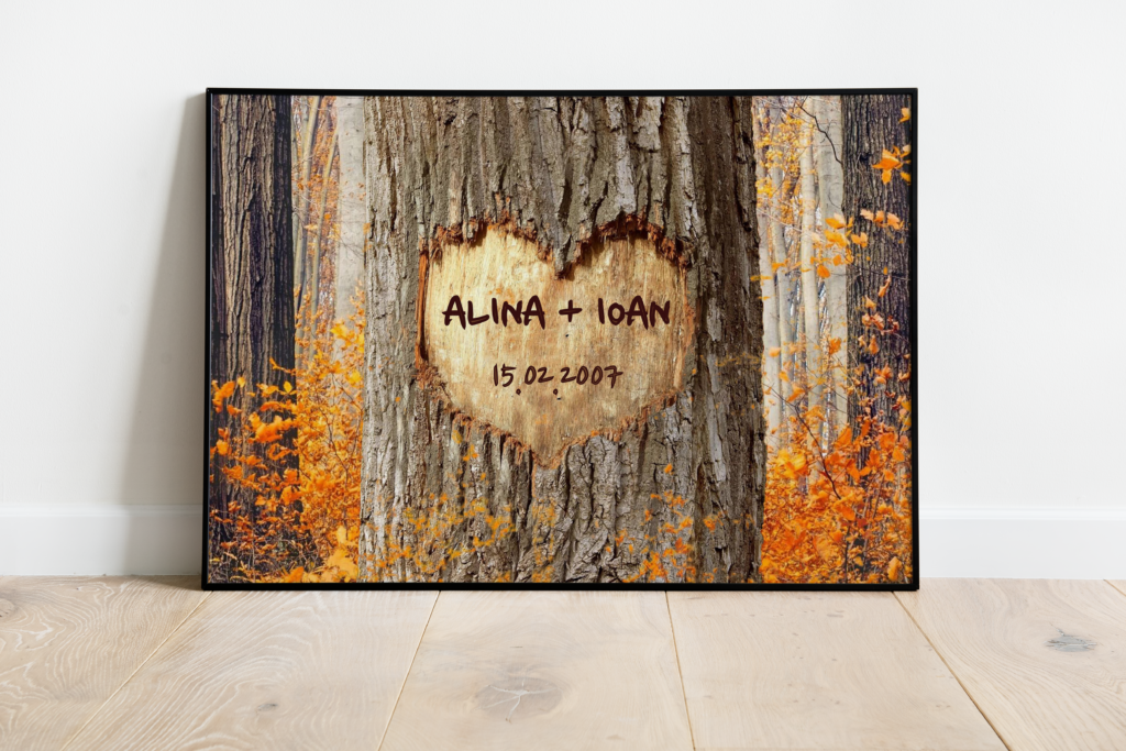 Tablou personalizat / Canvas Copac cu numele vostru - landscape