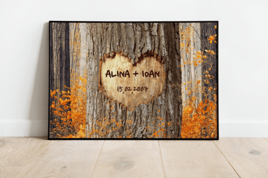 Tablou personalizat / Canvas Copac cu numele vostru - landscape