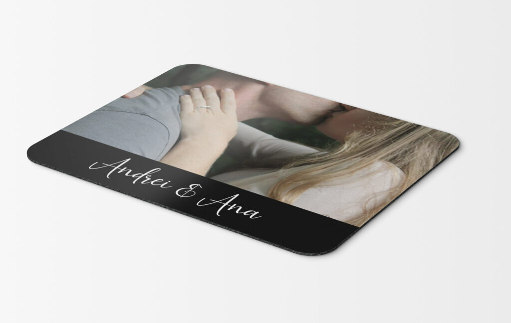 Mouse pad personalizat cu fotografie si text