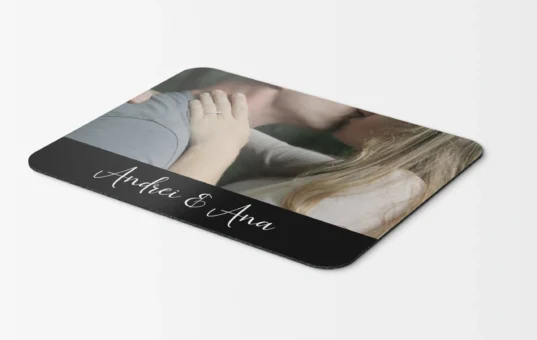 Mouse pad personalizat cu fotografie si text