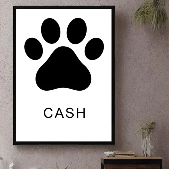Tablou personalizat / Canvas amprentă neagra cățeluș - imagine 2