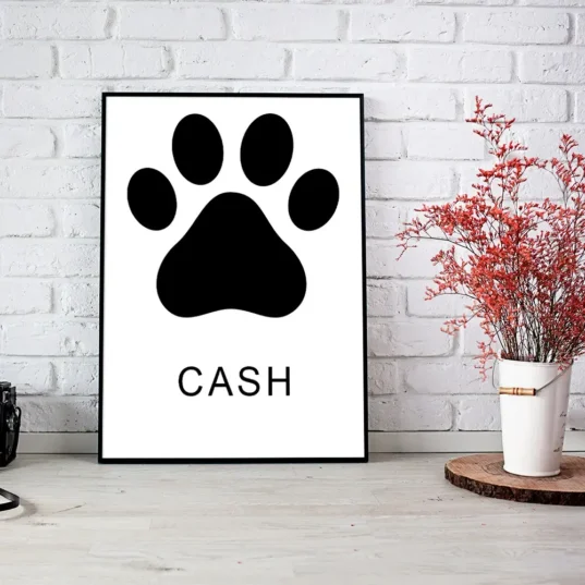 Tablou personalizat / Canvas amprentă neagra cățeluș - imagine 5