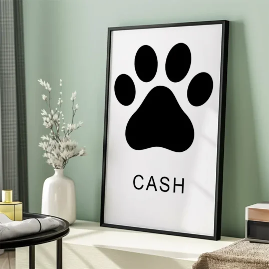 Tablou personalizat / Canvas amprentă neagra cățeluș - imagine 4