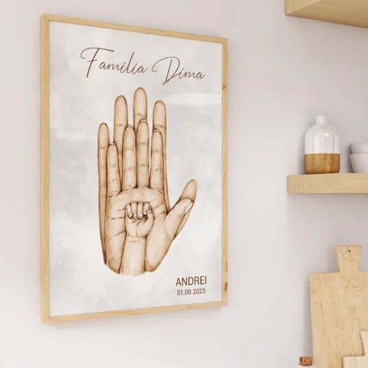 Tablou personalizat Nou nascut -  mânuțe - imagine 5