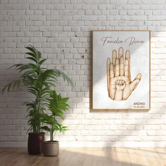 Tablou personalizat Nou nascut -  mânuțe - imagine 4