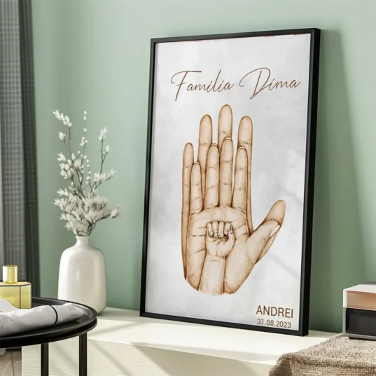 Tablou personalizat Nou nascut -  mânuțe - imagine 3
