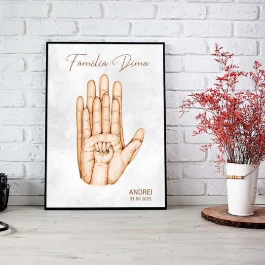 Tablou personalizat Nou nascut -  mânuțe - imagine 2