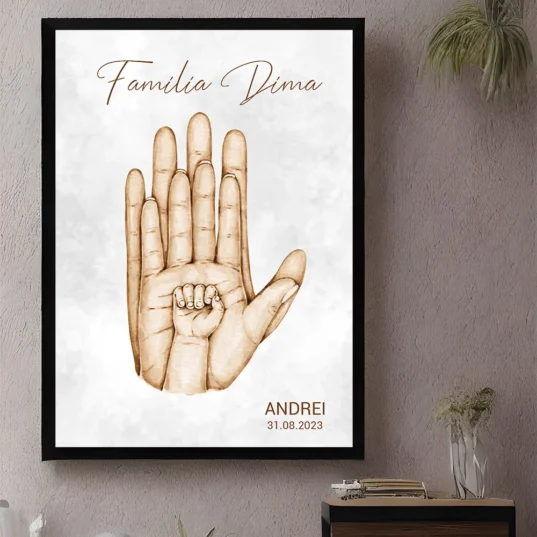 Tablou personalizat Nou nascut -  mânuțe - imagine 6