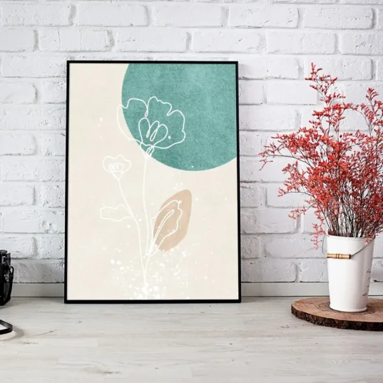 Tablou Abstract Geometric Floral 03 - imagine 2
