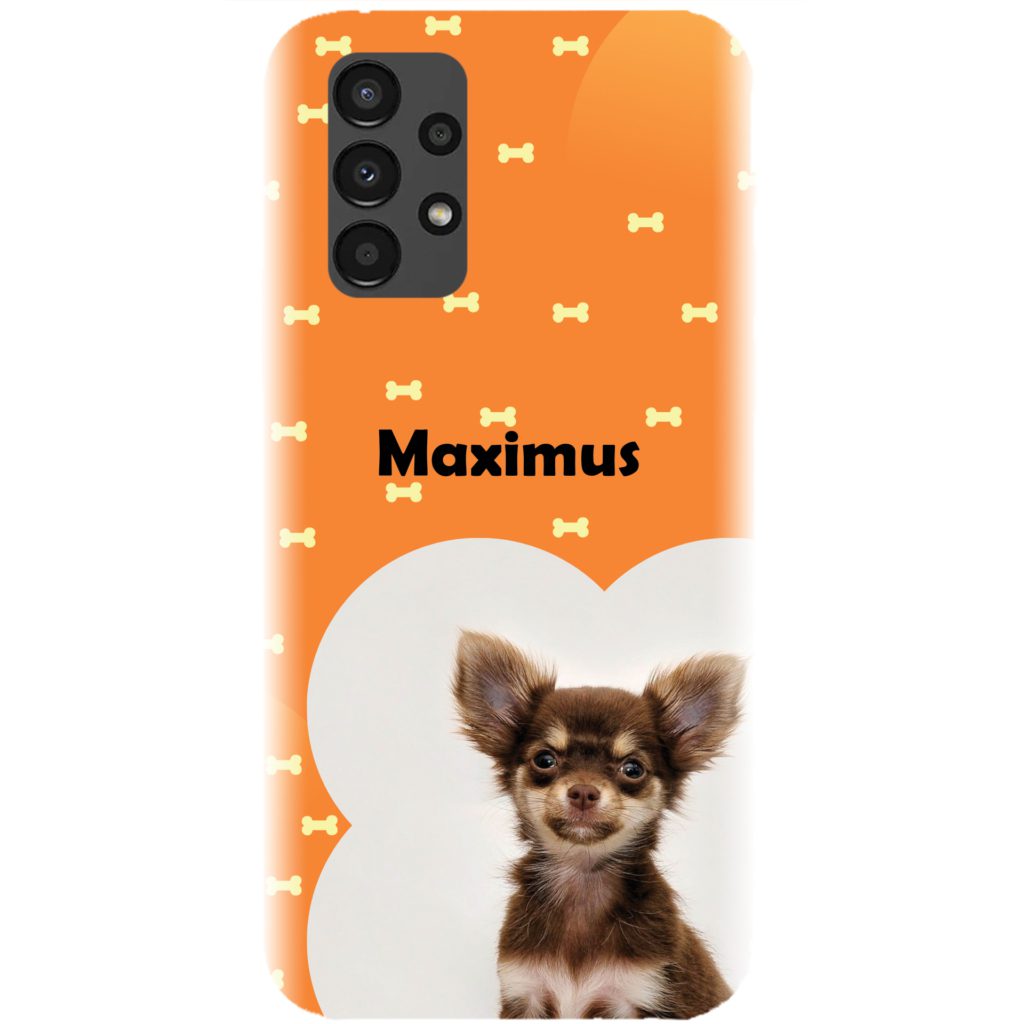 Husa de telefon personalizată cu Cățelul tău - Orange