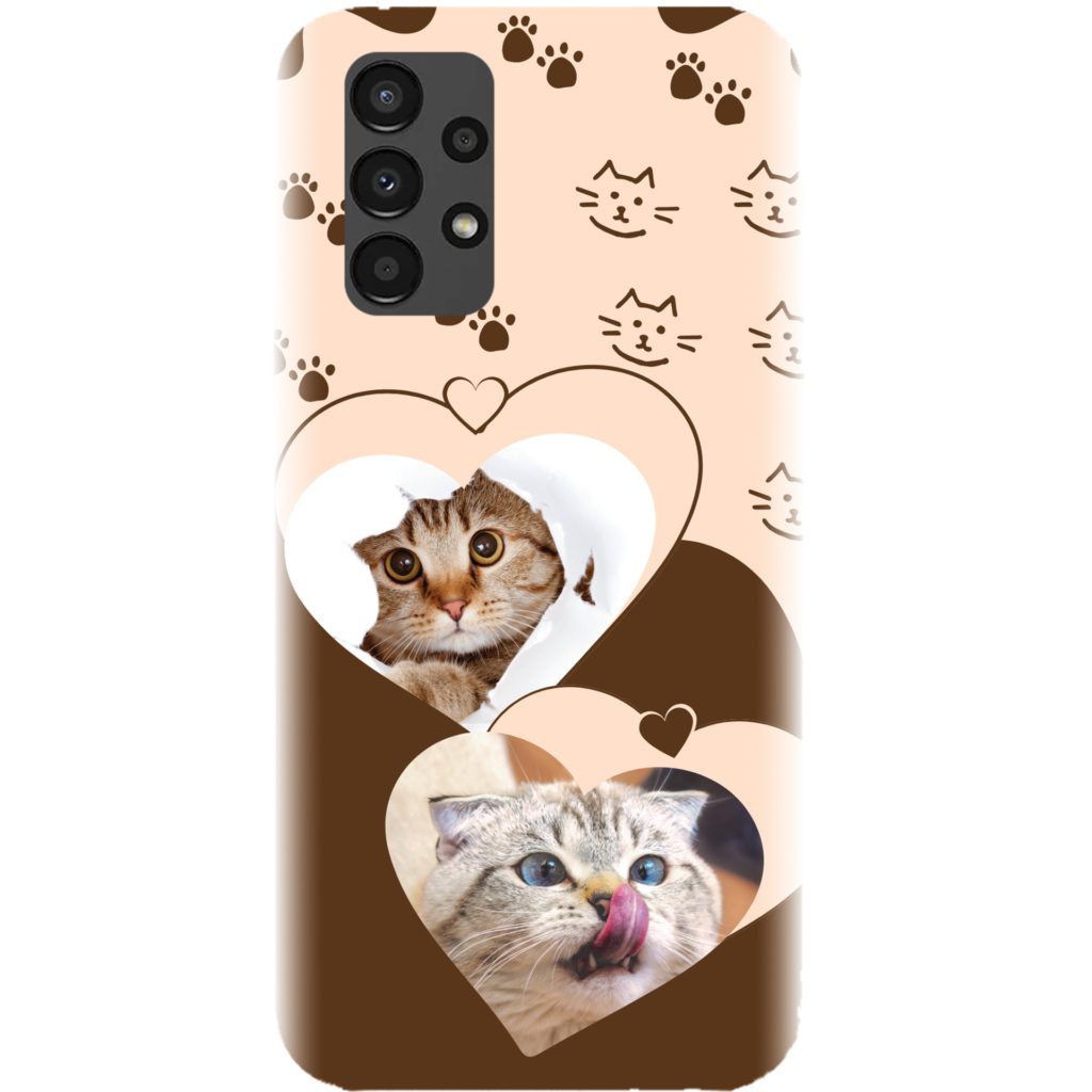 Husa de telefon personalizată cu pisicuța ta - Inimioare