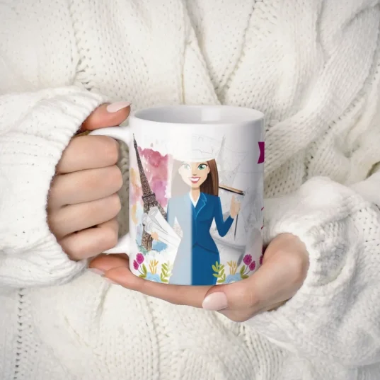 cana personalizata pentru arhitecta
