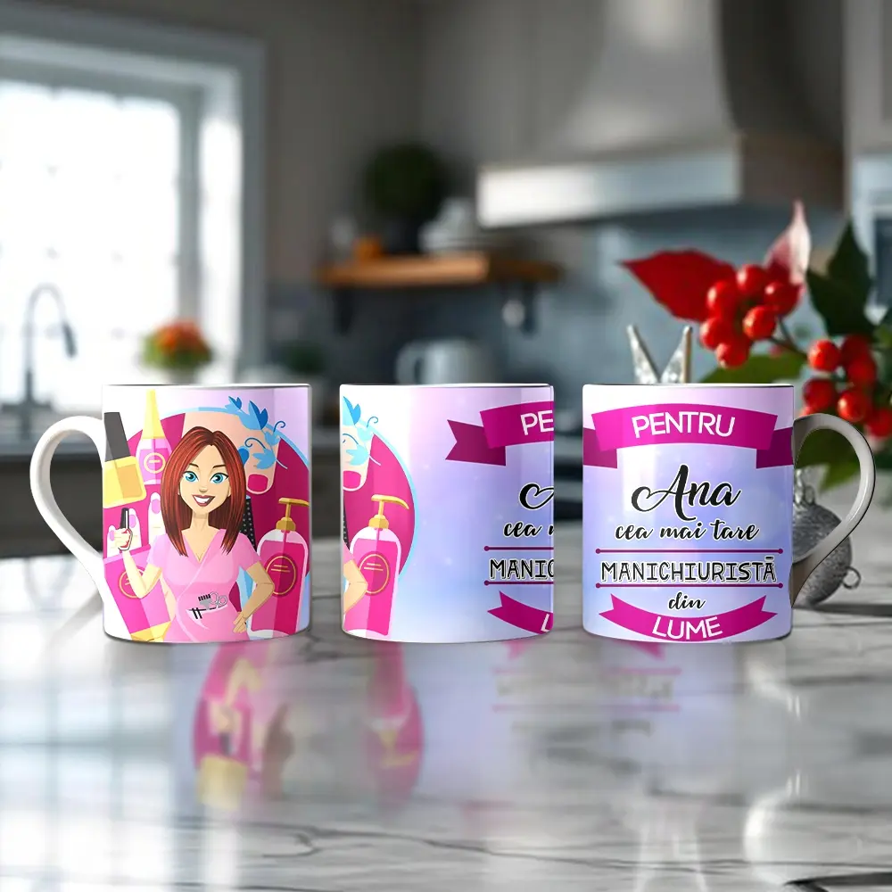 cana personalizata pentru manichiurista