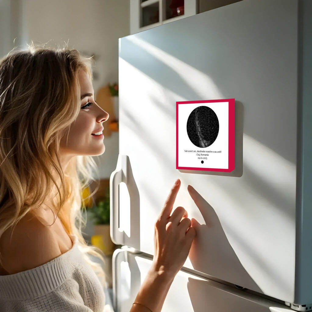 SoundSnap - Magnet de frigider personalizat cu MP3 player - Harta Stelelor